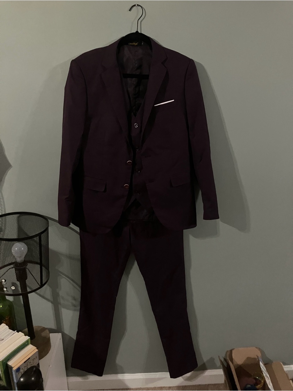 3-piece purple suit